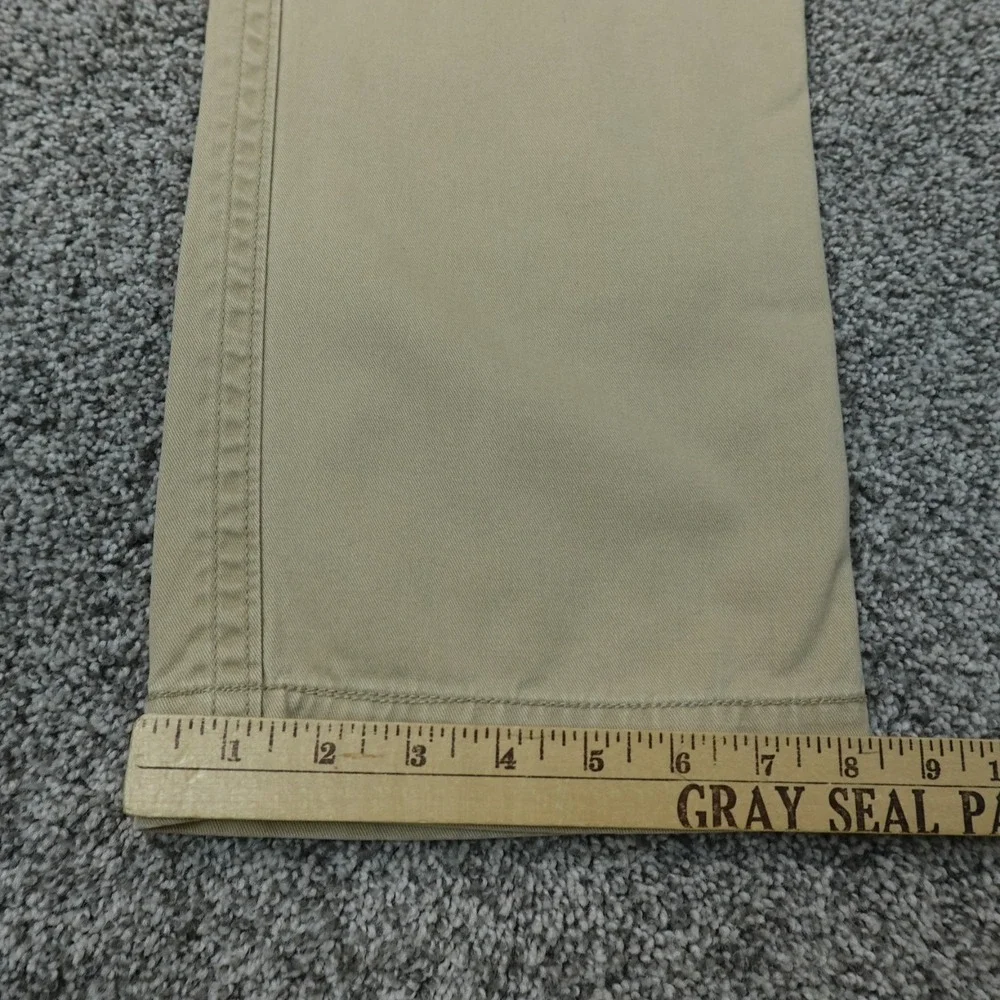 American Eagle Pants Mens 32X32 Beige Tan Brown Khaki Chino Trouser Flat Front